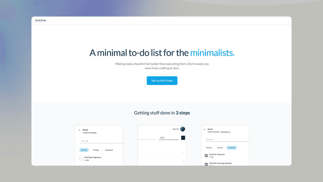 Illustrative image for the project DailyTodo